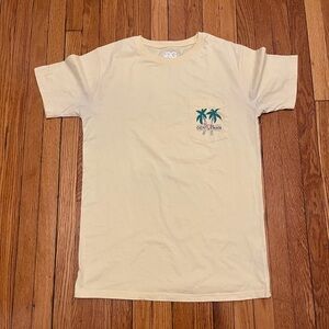 Pocket Tee with Palm Tree Design